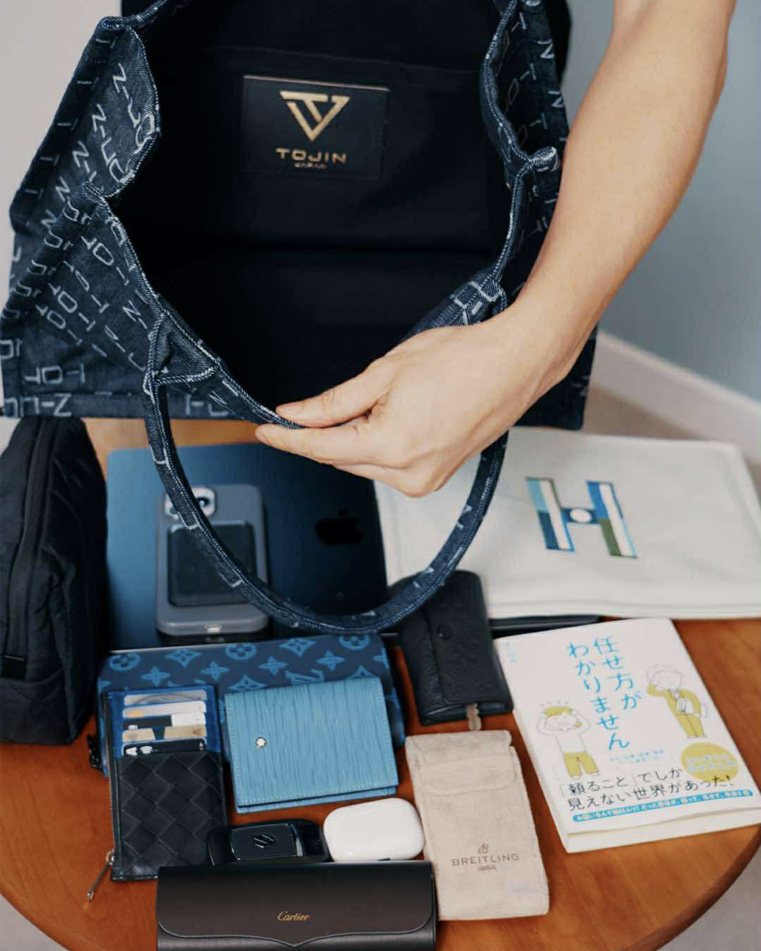 TJ デニムトートバッグ